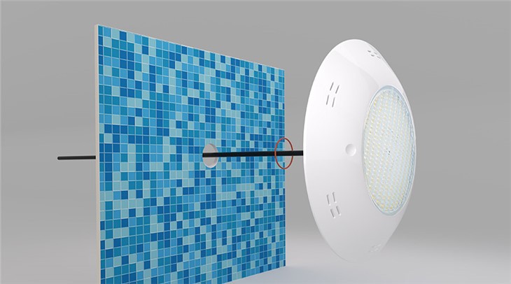 התקנת אור בריכת שחייה מפיברגלס